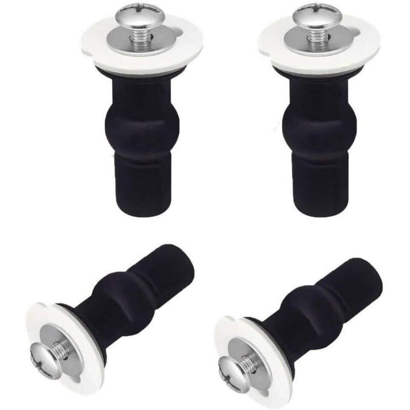 Set Mit 4 Schrauben Für Toilettensitz, Scharnierschrauben, Toilettensitzbefestigungen, Dehnbares Gummiersatzteilset (für Toilettensitze Mit Einem 14-16 Mm Loch)