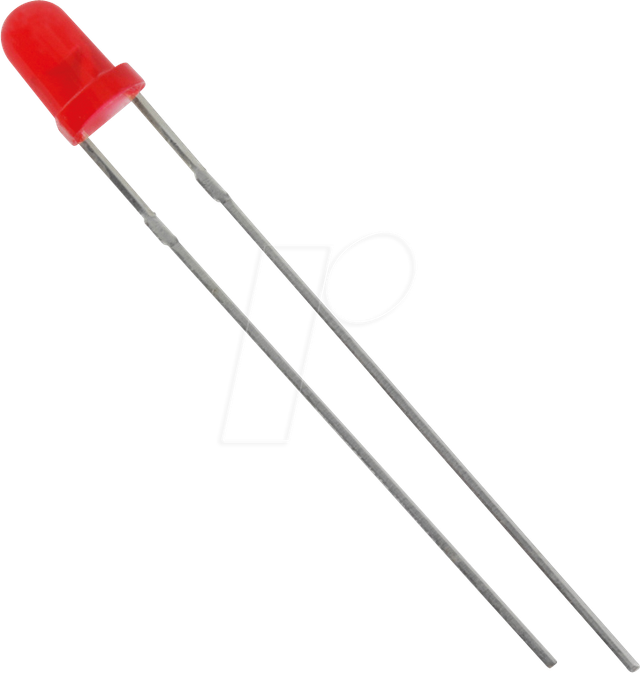 3004R1D-EHC-B - LED, 3mm, bedrahtet, rot, 350 mcd, 60°