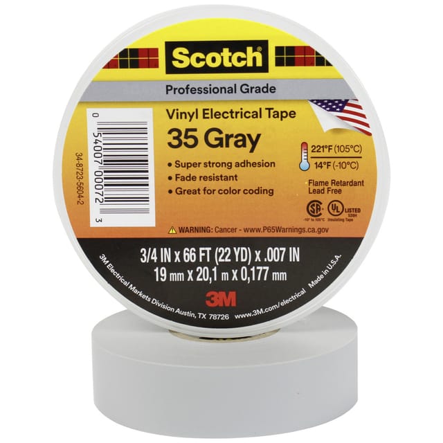 3M 7000031674 - Elektroisolierband 19 x 0,18 mm, 20 m, grau