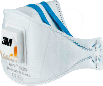 3M ASM 9322 - Atemschutzmaske, mit Ventil, FFP2
