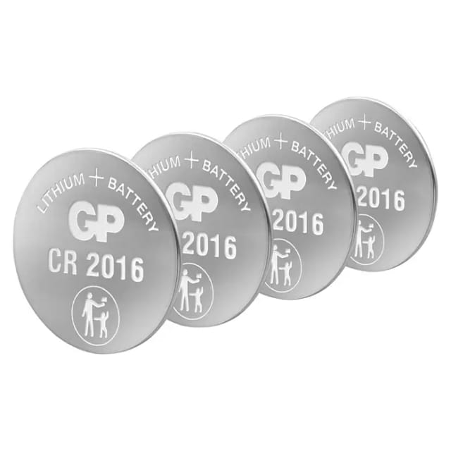 4XCR 2016 GP - Lithium-Knopfzelle, 3V, 90 mAh, 20,0x1,6 mm, 4er-Pack