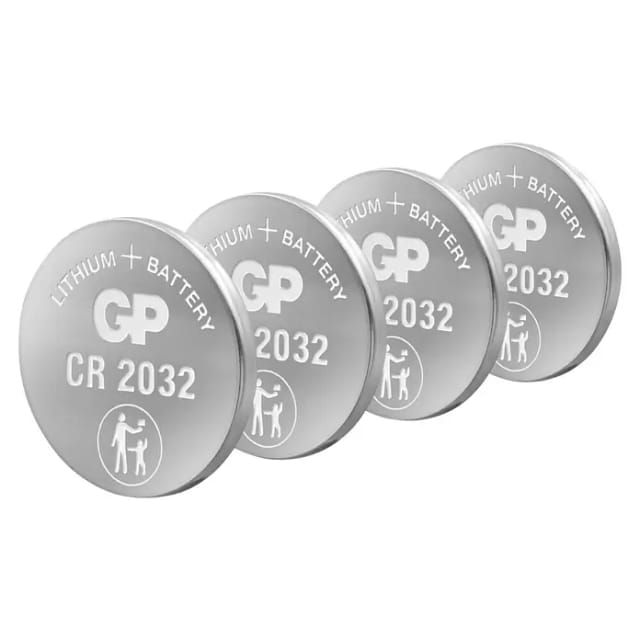 4XCR 2032 GP - Lithium-Knopfzelle, 3V, 220mAh, 20x3,2 mm, 4er-Pack