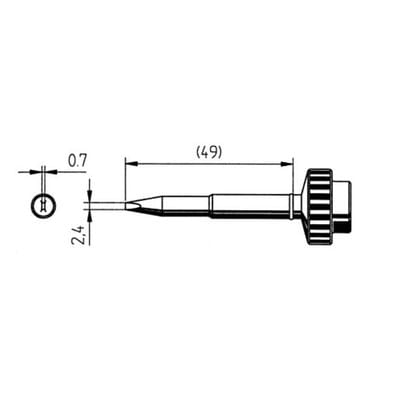 612 KD - Lötspitze 0612KD, 2,4 mm, meißelförmig, gerade