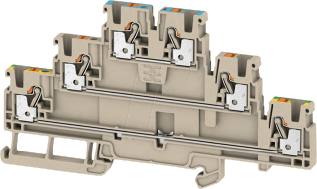 A3T 2.5 N-FT-PE - Durchgangsklemme Klippon® Connect, A-Serie beige