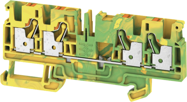 A4C 4 PE - Durchgangsklemme Klippon® Connect, A-Serie grün / gelb