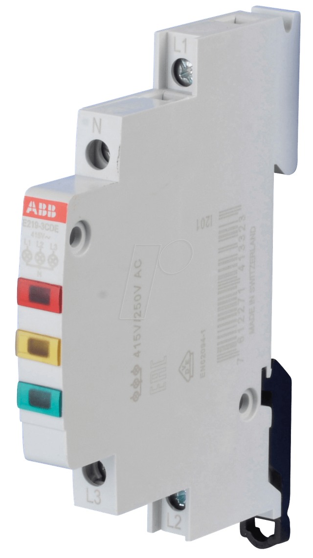 ABB E219-3CDE - LED-Leuchtmelder - 3-fach, 230 - 415 V AC, rot + gelb + grün