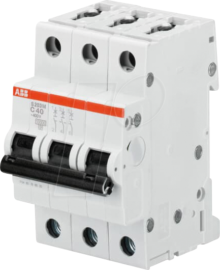 ABB S203M-C3 - Leitungsschutzschalter, Char. C, 3 A, 3 polig