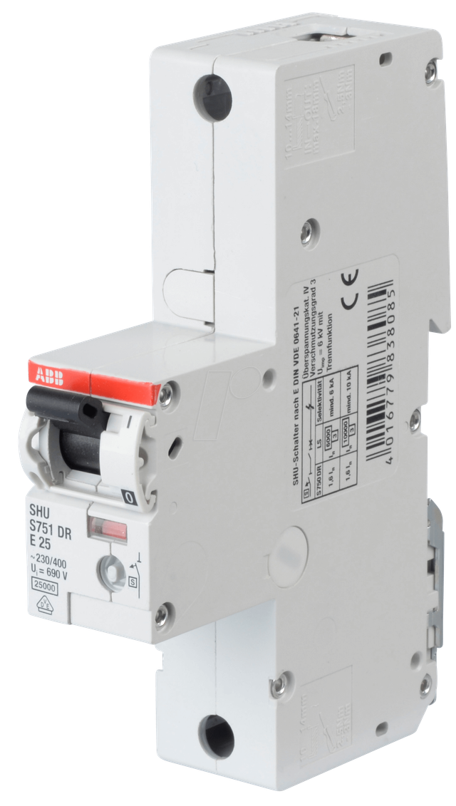 ABB S751DR-E25 - Hauptsicherungsautomat, selektiv, 25 A, 1 polig