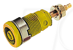SEB 2600 GE - Einbaubuchse, 4 mm, gelb, gesichert