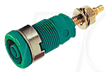 SEB 2600 GN - Einbaubuchse, 4 mm, grün, gesichert