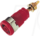 SEB 2600 RT - Einbaubuchse, 4 mm, rot, gesichert