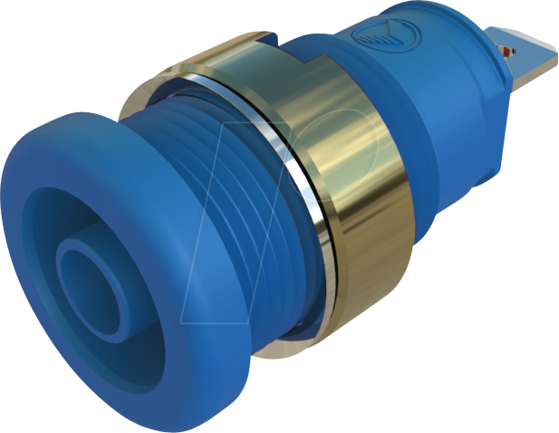 SEB 2610 F4,8 BL - Einbaubuchse, 4 mm, Faston, blau, gesichert