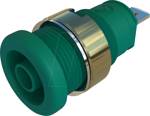 SEB 2610 F4,8 GN - Einbaubuchse, 4 mm, Faston, grün, gesichert