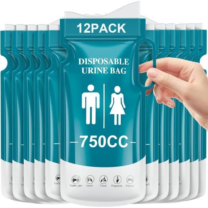 Cellfast – 12er-packung Einweg-urinalbeutel Für Unterwegs – Notfall-urinbeutel Mit Absorbierendem Gel – Reisetasche Für Männer Und Frauen