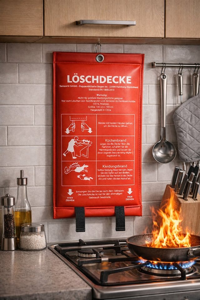 SENSORIT 180X160 - Feuer-Löschdecke, 180 x 160 cm