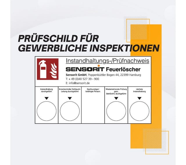 SENSORIT 1KGP - Feuerlöscher, Pulver, 1 kg
