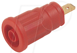SEP 2610 F48 RT - Einpressbuchse, 4 mm, rot, vergoldet, gesichert