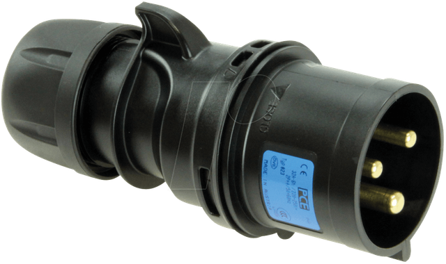 SHARK 013-6X - Campingstecker CEE 6h, IP44, schwarz