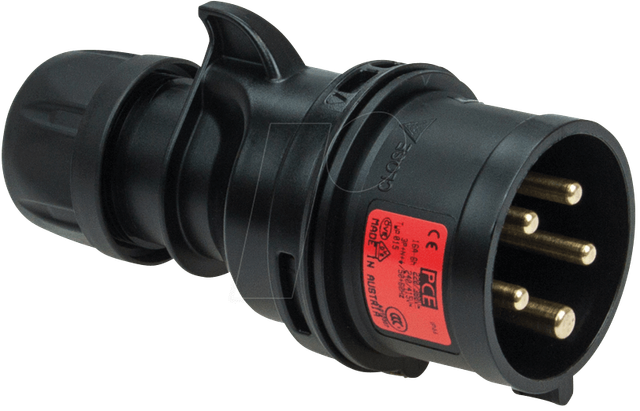SHARK 015-6X - Drehstromstecker CEE 6h, IP44, schwarz