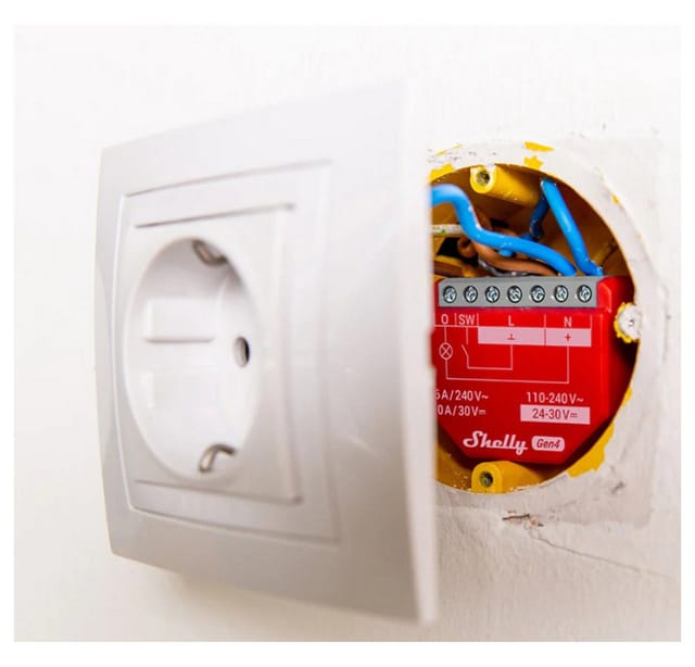 SHELLY 1PM G4 - Shelly 1PM Gen4, BT Matter Zigbee WLAN Messaktor,1-Kanal
