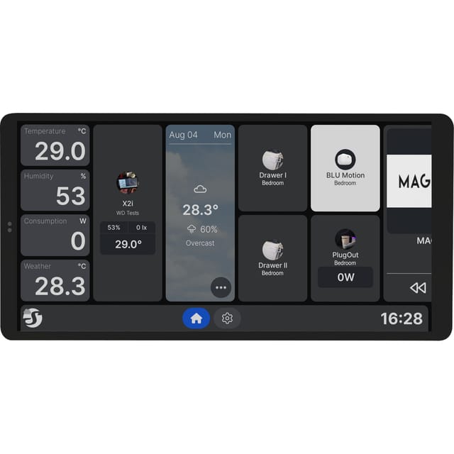 SHELLY WD X2I B - Shelly Wall Display X2i, schwarz