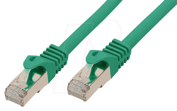 SHVP 75511G - 1 m Patchkabel - Cat.7-Rohkabel grün