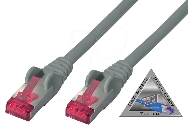 SHVP 75712A - Patchkabel Cat.6A grau 2 m