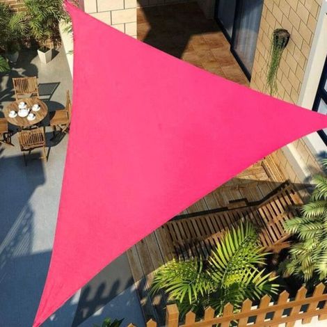 Tempsa Wasserdichtes Sonnensegel - Pink Dreieck 4x4x4m - Uv-schutz - Schnelltrocknend - Insektenabweisend
