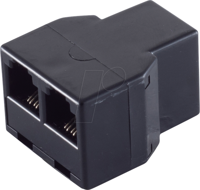 SHVP BS71225 - RJ11 Kupplung, Western-Buchse 6/4 > 2x Buchse