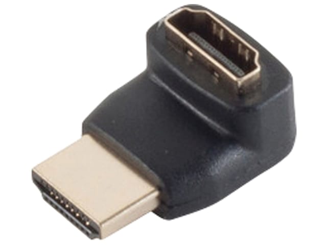 SHVP BS77407-1 - Adapter HDMI Stecker < HDMI Buchse gewinkelt oben, vergoldet