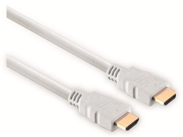 SHVP BS77472-W - HDMI-A Stecker < HDMI-A Stecker HEAC vergoldet weiß 2 m