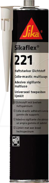 SIKA FLEX 221 SW - Dichtstoff Sikaflex-221, schwarz, Kartusche, 300 ml