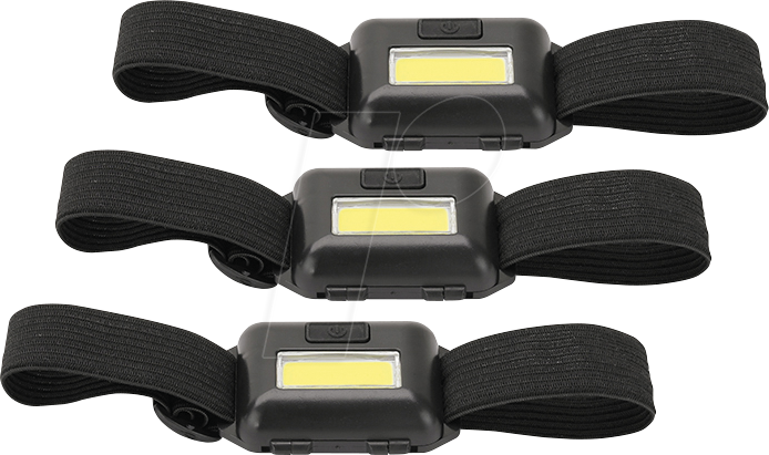 SIN 207904 - Stirn-/Kopflampe 3er-Set 3W COB