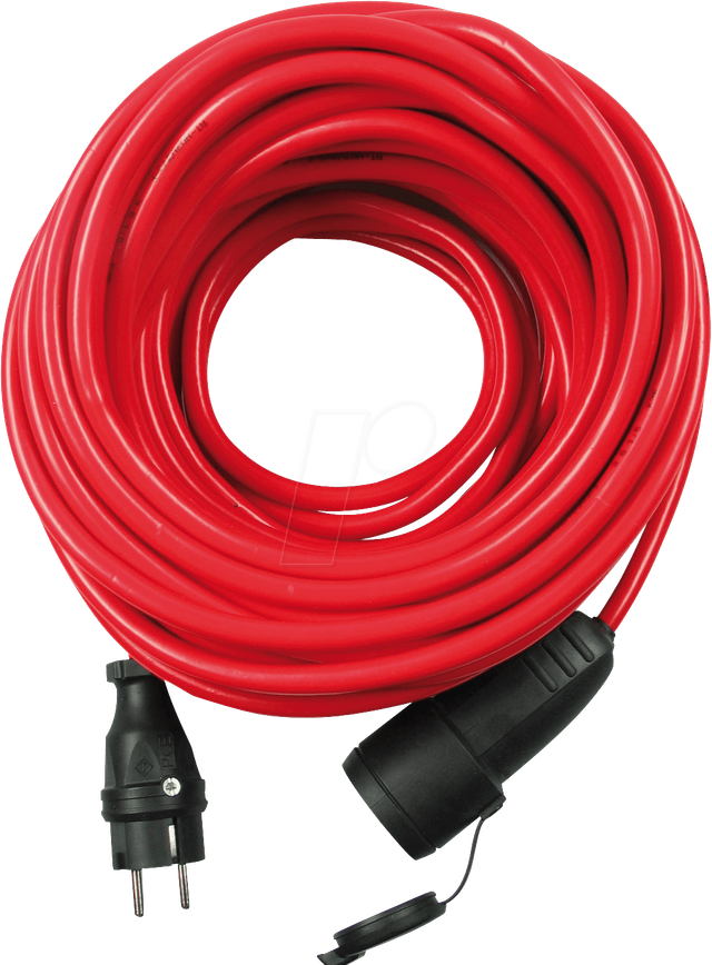SK-VL 25M SGR - Gummi-Verlängerungskabel, 25m, rot