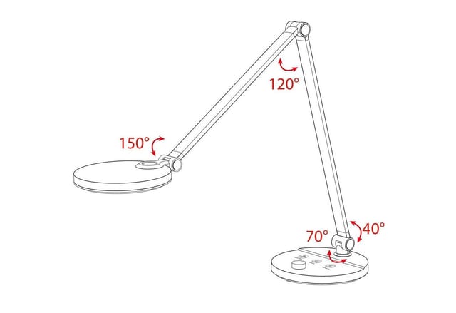 SKT LTL00120 - LED-Schreibtischlampe, 7 W, mit Drehknopf, weiß