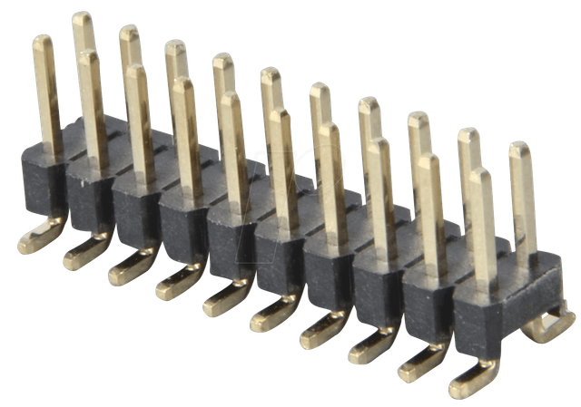 SL 2X10G SMD2,54 - 2x10pol.-SMD-Stiftleiste, gerade, RM 2,54