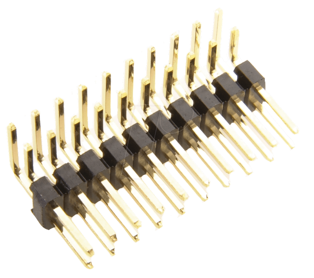 SL 2X13W 2,54 - 2x13pol. Stiftleiste, gewinkelt, RM 2,54