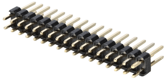 SL 2X17G 2,54 - 2x17pol.-Stiftleiste, gerade, RM 2,54