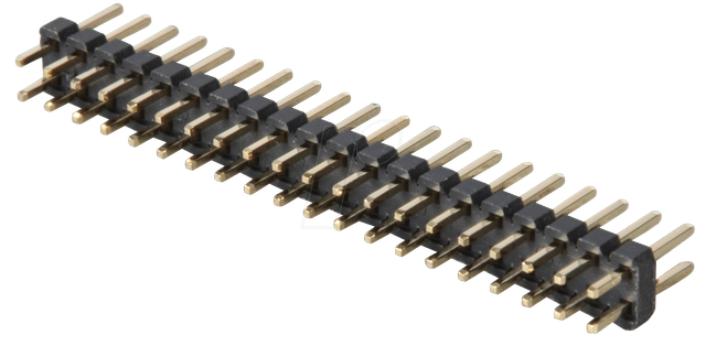 SL 2X20G 2,00 - 2x20pol.-Stiftleiste, gerade, RM 2,00