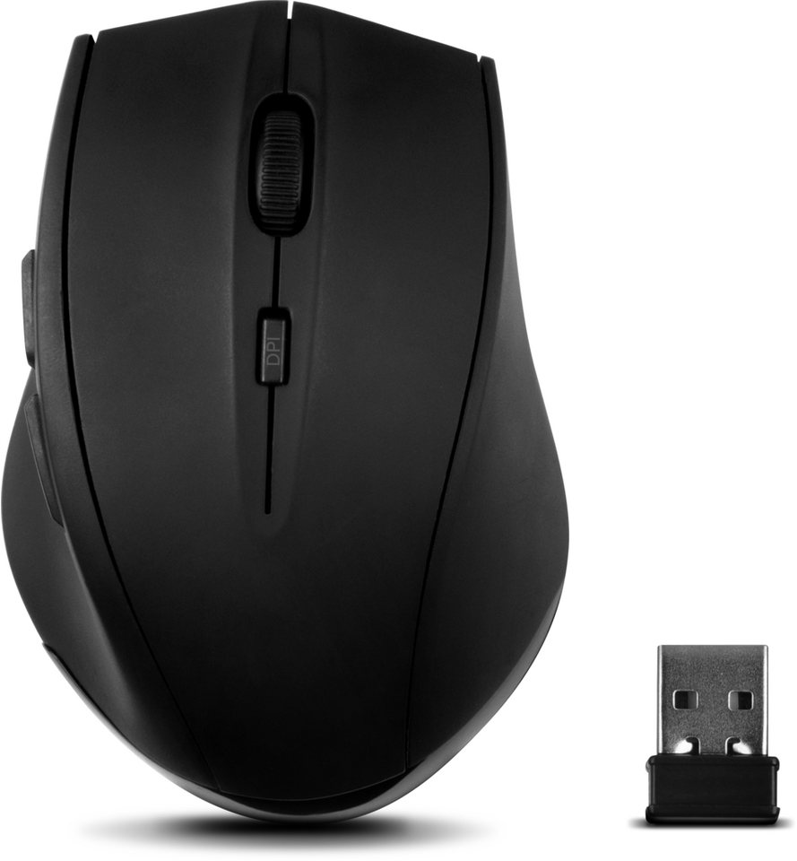 SL-6343-RRBK - Maus (Mouse), Funk, ergonomisch, schwarz Bild 5