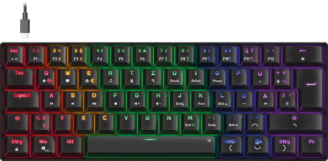 SL-670015-BK - Gaming-Tastatur, USB, RGB