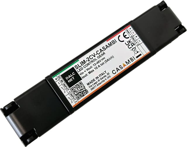 SLIM-2CV-CASAMBI - LED-Dimmer, PWM, 12 V - 48 V, 5 A CV, Casambi, 2 Ausgänge