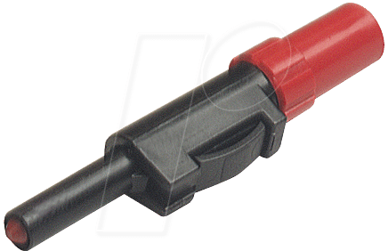 SLS 10 B RT - Bananenstecker, Schiebehülse, bis 2,5mm², rot