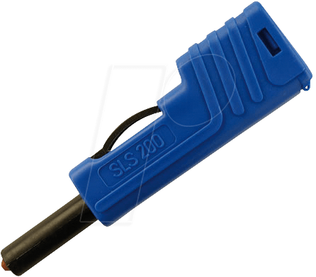 SLS 200 BL - Sicherheitslaborstecker, 4 mm, blau