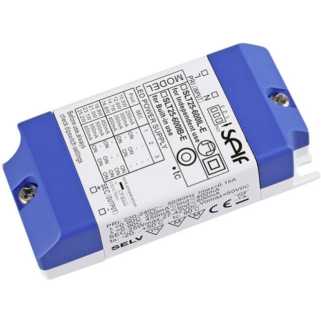 SLT25-600IL-E - LED-Trafo, 25 W, 27 - 42 V DC, 600 mA