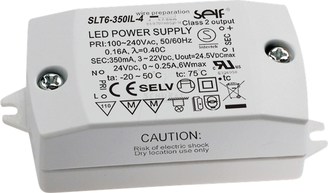 SLT6-500IL-4 - LED-Trafo, 6 W, 3 - 12 V, 0,5 A