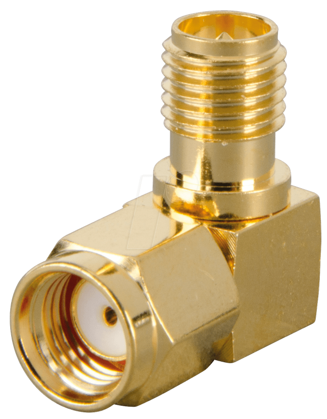 SMA REV ST-BUW - Adapter, SMA-REV-ST auf SMA-REV-BU, 90°