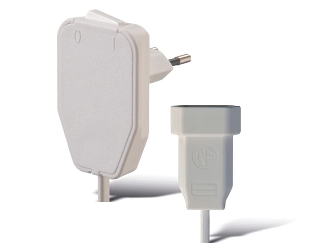 SMP 104579 - EuroPlug, Verlängerung 0,8 m Schalter, weiß