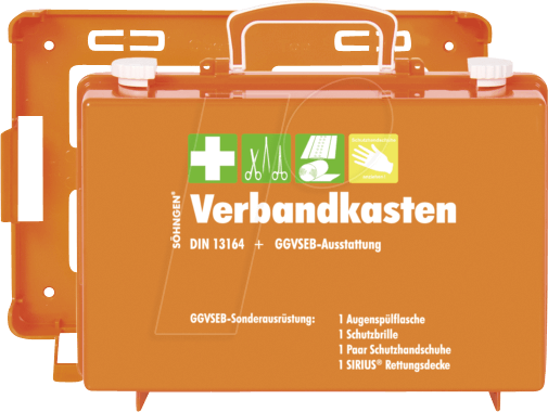 SNG 0301012 - KFZ-Verbandkasten, SN-CD, Füllung DIN 13164, GGVSEB, orange