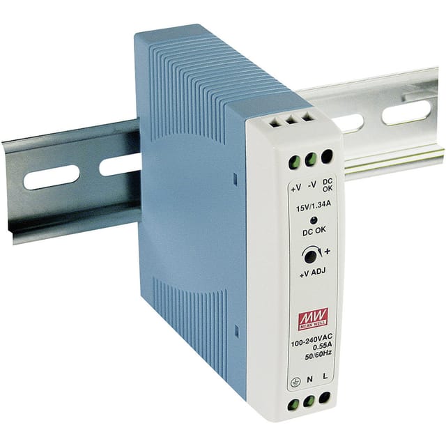 SNT MW-MDR20-12 - Schaltnetzteil, Hutschiene, 20 W, 12 V, 1,6 A